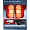 Nilight Taillight Assembly Compatible with 2018 2019 2020 Ford F150 F-150 Pickup Truck Tail Light Rear Lamp Replacement OE Style Red Housing with Bulbs and Harness Driver and Passenger side
