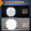 Nilight Trailer Tail Light 2PCS 4Inch Round 16 LED Red Amber Chrome Frame Marker Clearance Stop Brake Turn Signal Running Taillight IP67 Waterproof for Trailer Truck Pickup Camper RV(White 2Pcs 47Led 7Inch)