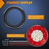 Nilight Trailer Tail Light 2PCS 4Inch Round 16 LED Red Amber Chrome Frame Marker Clearance Stop Brake Turn Signal Running Taillight IP67 Waterproof for Trailer Truck Pickup Camper RV(Red White 2pcs)