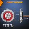 Nilight Trailer Tail Light 2PCS 4Inch Round 16 LED Red Amber Chrome Frame Marker Clearance Stop Brake Turn Signal Running Taillight IP67 Waterproof for Trailer Truck Pickup Camper RV(Red Amber screws 2Pcs 16Led)