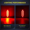 Nilight Trailer Tail Light 2PCS 5.9Inch Teardrop 35 LED White Chrome Bezel Marker Clearance Reverse Backup Running Taillight IP67 Waterproof for Trailer Truck Pickup Camper RV(Red/White 4Pcs)