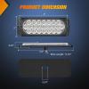 Nilight Trailer Tail Light 2PCS 5.9Inch Teardrop 35 LED White Chrome Bezel Marker Clearance Reverse Backup Running Taillight IP67 Waterproof for Trailer Truck Pickup Camper RV(5.5Inch White 2Pcs)