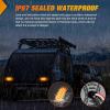Nilight Trailer Tail Light 2PCS 5.9Inch Teardrop 35 LED White Chrome Bezel Marker Clearance Reverse Backup Running Taillight IP67 Waterproof for Trailer Truck Pickup Camper RV(4.4Inch Amber 2Pcs)
