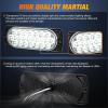Nilight Trailer Tail Light 2PCS 5.9Inch Teardrop 35 LED White Chrome Bezel Marker Clearance Reverse Backup Running Taillight IP67 Waterproof for Trailer Truck Pickup Camper RV(5.5Inch White 2Pcs)