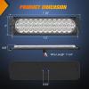 Nilight Trailer Tail Light 2PCS 5.9Inch Teardrop 35 LED White Chrome Bezel Marker Clearance Reverse Backup Running Taillight IP67 Waterproof for Trailer Truck Pickup Camper RV(7.5Inch White 2Pcs)