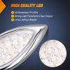 Nilight Trailer Tail Light 2PCS 5.9Inch Teardrop 35 LED White Chrome Bezel Marker Clearance Reverse Backup Running Taillight IP67 Waterproof for Trailer Truck Pickup Camper RV(5.9Inch White 2Pcs)