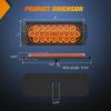 Nilight Trailer Tail Light 2PCS 5.9Inch Teardrop 35 LED White Chrome Bezel Marker Clearance Reverse Backup Running Taillight IP67 Waterproof for Trailer Truck Pickup Camper RV(5.5Inch Amber 2Pcs)