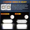 Nilight Trailer Tail Light 2PCS 5.9Inch Teardrop 35 LED White Chrome Bezel Marker Clearance Reverse Backup Running Taillight IP67 Waterproof for Trailer Truck Pickup Camper RV(5.5Inch White 2Pcs)