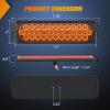 Nilight Trailer Tail Light 2PCS 5.9Inch Teardrop 35 LED White Chrome Bezel Marker Clearance Reverse Backup Running Taillight IP67 Waterproof for Trailer Truck Pickup Camper RV(7.5Inch Amber 2Pcs)