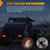 Nilight Trailer Tail Light 2PCS 5.9Inch Teardrop 35 LED White Chrome Bezel Marker Clearance Reverse Backup Running Taillight IP67 Waterproof for Trailer Truck Pickup Camper RV(4.4Inch Red 2Pcs)