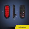 Nilight Trailer Tail Light 2PCS 5.9Inch Teardrop 35 LED White Chrome Bezel Marker Clearance Reverse Backup Running Taillight IP67 Waterproof for Trailer Truck Pickup Camper RV(Red/White 6Pcs)