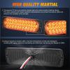 Nilight Trailer Tail Light 2PCS 5.9Inch Teardrop 35 LED White Chrome Bezel Marker Clearance Reverse Backup Running Taillight IP67 Waterproof for Trailer Truck Pickup Camper RV(7.5Inch Amber 2Pcs)