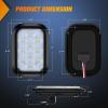 Nilight Trailer Tail Light 2PCS 6Inch Oval 23 LED Red White Chrome Frame Marker Clearance Stop Brake Reverse Backup Running Taillight IP67 Waterproof for Trailer Truck Pickup Camper RV(2Pcs White 10Led Lights 5x3Inch)