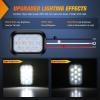 Nilight Trailer Tail Light 2PCS 6Inch Oval 23 LED Red White Chrome Frame Marker Clearance Stop Brake Reverse Backup Running Taillight IP67 Waterproof for Trailer Truck Pickup Camper RV(2Pcs White 10Led Lights 5x3Inch)