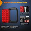 Nilight Trailer Tail Light 2PCS 6Inch Oval 23 LED Red White Chrome Frame Marker Clearance Stop Brake Reverse Backup Running Taillight IP67 Waterproof for Trailer Truck Pickup Camper RV(4Pcs Red 24Led Lights 5x3Inch)