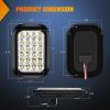 Nilight Trailer Tail Light 2PCS 6Inch Oval 23 LED Red White Chrome Frame Marker Clearance Stop Brake Reverse Backup Running Taillight IP67 Waterproof for Trailer Truck Pickup Camper RV(2Pcs White 24Led Lights 5x3Inch)