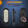 Nilight Trailer Tail Light 2PCS 6Inch Oval 23 LED Red White Chrome Frame Marker Clearance Stop Brake Reverse Backup Running Taillight IP67 Waterproof for Trailer Truck Pickup Camper RV(2Pcs White 24Led Lights)