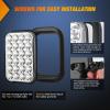 Nilight Trailer Tail Light 2PCS 6Inch Oval 23 LED Red White Chrome Frame Marker Clearance Stop Brake Reverse Backup Running Taillight IP67 Waterproof for Trailer Truck Pickup Camper RV(2Pcs White 24Led Lights 5x3Inch)