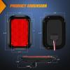 Nilight Trailer Tail Light 2PCS 6Inch Oval 23 LED Red White Chrome Frame Marker Clearance Stop Brake Reverse Backup Running Taillight IP67 Waterproof for Trailer Truck Pickup Camper RV(2Pcs Red 10Led Lights 5x3Inch)