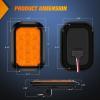 Nilight Trailer Tail Light 2PCS 6Inch Oval 23 LED Red White Chrome Frame Marker Clearance Stop Brake Reverse Backup Running Taillight IP67 Waterproof for Trailer Truck Pickup Camper RV(2Pcs Amber 10Led Lights 5x3Inch)