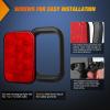 Nilight Trailer Tail Light 2PCS 6Inch Oval 23 LED Red White Chrome Frame Marker Clearance Stop Brake Reverse Backup Running Taillight IP67 Waterproof for Trailer Truck Pickup Camper RV(2Pcs Red 10Led Lights 5x3Inch)