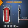 Nilight Trailer Tail Light 2PCS 6Inch Oval 23 LED Red White Chrome Frame Marker Clearance Stop Brake Reverse Backup Running Taillight IP67 Waterproof for Trailer Truck Pickup Camper RV(2Pcs Red White Screws 23Led Lights)