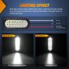Nilight Trailer Tail Light 2PCS 6Inch Oval 23 LED Red White Chrome Frame Marker Clearance Stop Brake Reverse Backup Running Taillight IP67 Waterproof for Trailer Truck Pickup Camper RV(4Pcs Red/White 24Led Lights)