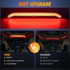 Nilight Turn Signal Fang Lights LED Accent Street Legal Front Signature Light Compatible with Polaris RZR XP 1000 Turbo Accessories 2019 2020 2021 2022 2023(Center Tail Light-Red Housing)