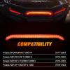 Nilight Turn Signal Fang Lights LED Accent Street Legal Front Signature Light Compatible with Polaris RZR XP 1000 Turbo Accessories 2019 2020 2021 2022 2023(Center Tail Light-Red Housing)