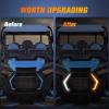 Nilight Turn Signal Fang Lights LED Accent Street Legal Front Signature Light Compatible with Polaris RZR XP 1000 Turbo Accessories 2019 2020 2021 2022 2023(Turn Signal Lights)