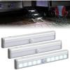 Nilight 2pcs RV Interior Lights 12V-24V LED Ceiling Light Fixture with ON Off Switch Inside Lighting Natural White 4000-4500K for Car RVs Trailer Camper Boat(7.48″ RV Step Light-3PCS)