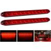 Nilight LED Tail Light 2PCS 17 Inch 40LED Red Running Tail Stop Brake Lights w/Chrome Bezel Waterproof Surface Mount for 12V Towing Trailer Truck RV Camper Boat(2Pcs 16″ Red 11LED)