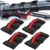 Nilight UTV Dome Light Universal 1.5”-2.0” Roll Bar Mount LED Interior Spot Flood Combo Beam LED Lights for UTVs ATVs Can-Am Polaris RZR Dune Buggy Golf Cart Off-Road Vehicle Boat(2PCS Jeep Black Red Grab Handle)