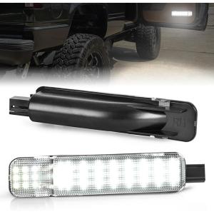 Nilight 2PCS LED Interior Door Panel Light Courtesy Warning Lights Blue Red Plug and Play Compatible with Chevy GMC C/K Silverado Sierra 1500 2500 3500 HD Suburban Cadillac Escalade Hummer H2(White)