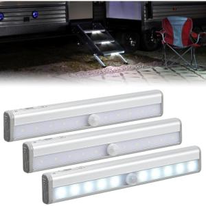 Nilight 2pcs RV Interior Lights 12V-24V LED Ceiling Light Fixture with ON Off Switch Inside Lighting Natural White 4000-4500K for Car RVs Trailer Camper Boat(7.48″ RV Step Light-3PCS)