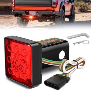 Nilight 6Inch Oval Tail Light 2PCS 35LED Arrow Red Running Stop Brake Lights Surface Mount Waterproof for 12V Caravan Truck RV Camper Trailer Bus(LED Brake Trailer Light 1PCS)