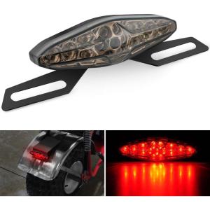 Nilight 6Inch Oval Tail Light 2PCS 35LED Arrow Red Running Stop Brake Lights Surface Mount Waterproof for 12V Caravan Truck RV Camper Trailer Bus(Motorcycle Tail Lights Smoked 2PCS)