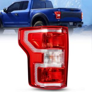 Nilight Driver Side Taillight Assembly for 2018 2019 2020 Ford F150 F-150 Pickup Truck Left Side Tail Light Rear Lamp Replacement OE Style Red Housing with Bulbs and Harness