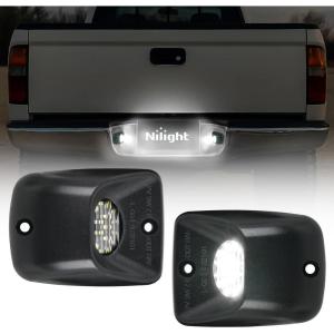 Nilight License Plate Light Compatible with 1994 1995 1996 1997 1998 1999 2000 2001 Dodge Ram 1500 2500 3500 2002 RAM 2500 3500 6000K White 2PCS Pack(Black 1995-2004 Tacoma)