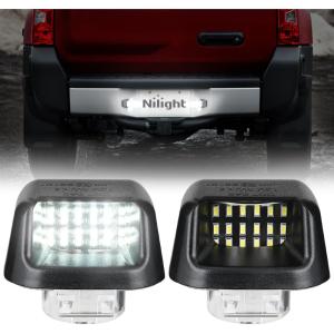Nilight License Plate Light Compatible with 1994 1995 1996 1997 1998 1999 2000 2001 Dodge Ram 1500 2500 3500 2002 RAM 2500 3500 6000K White 2PCS Pack(Black 2007-2021 Frontier/2007-2015 Titan&Xterra)