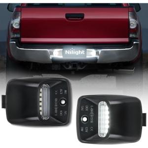 Nilight License Plate Light Compatible with 1994 1995 1996 1997 1998 1999 2000 2001 Dodge Ram 1500 2500 3500 2002 RAM 2500 3500 6000K White 2PCS Pack(Black 2005-2015 Tacoma/2000-2013 Tundra)