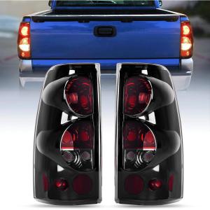 Nilight Taillight Assembly Compatible with 1999 2000 2001 2002 2003 2004 2005 2006 2007 Chevy Silverado 1500 2500 3500 99-02 GMC Sierra Rear Lamp Replacement with Classic Body OE Style(Smoke Lens)