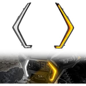 Nilight Turn Signal Fang Lights LED Accent Street Legal Front Signature Light Compatible with Polaris RZR XP 1000 Turbo Accessories 2019 2020 2021 2022 2023(Turn Signal Lights)