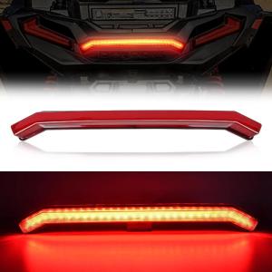 Nilight Turn Signal Fang Lights LED Accent Street Legal Front Signature Light Compatible with Polaris RZR XP 1000 Turbo Accessories 2019 2020 2021 2022 2023(Center Tail Light-Red Housing)