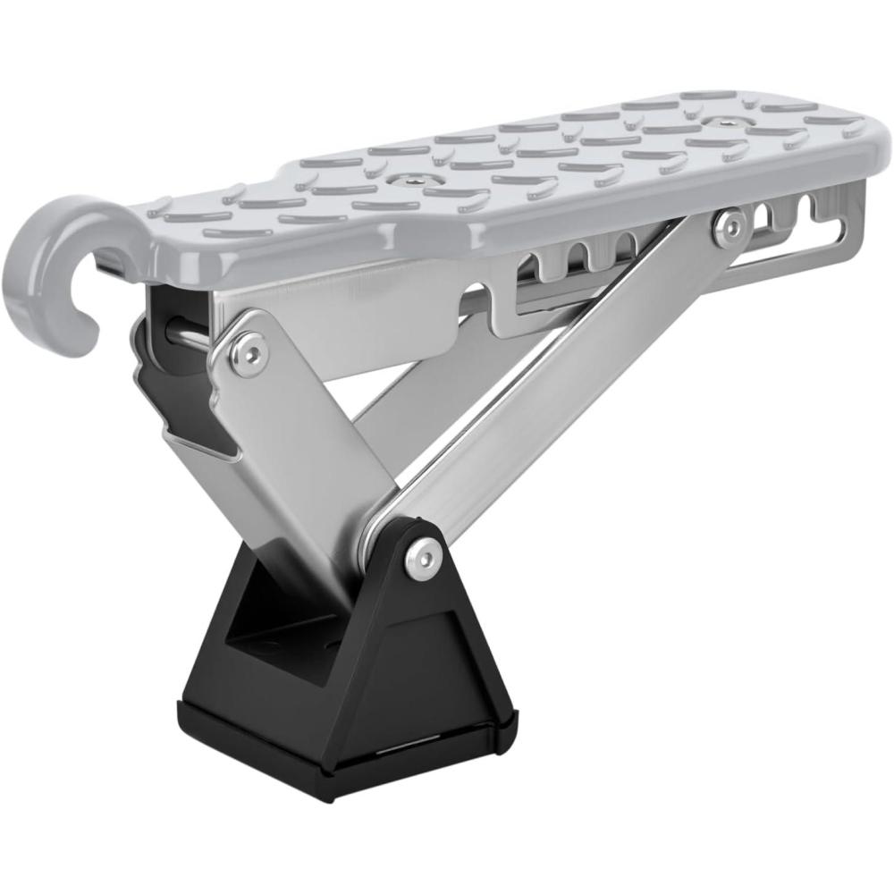 image:imageNilight Car Door Step Universal Aluminum Latch Step for Car Roof Access Portable Folding Car Door Latch Hook Step MultiAdjustable Both Feet Stand Pedal Max Load 500 Lbs for Truck SUV Vehicles GreenGray