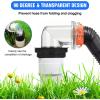 Nilight 90 Degree RV Tote Tank Adapter, Clear RV Sewer Hose Elbow Fitting with 4 Swivel Bayonet Prongs Leak-Proof Double Odor-Tight Sealing Ring for RV Camping Portable Waste Tank Sewer Hoses, Blue(90° RV Sewer Hose Fittings  Black)