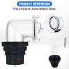 Nilight 90 Degree RV Tote Tank Adapter, Clear RV Sewer Hose Elbow Fitting with 4 Swivel Bayonet Prongs Leak-Proof Double Odor-Tight Sealing Ring for RV Camping Portable Waste Tank Sewer Hoses, Blue(90° RV Sewer Hose Fittings  Black)