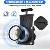 Nilight 90 Degree RV Tote Tank Adapter, Clear RV Sewer Hose Elbow Fitting with 4 Swivel Bayonet Prongs Leak-Proof Double Odor-Tight Sealing Ring for RV Camping Portable Waste Tank Sewer Hoses, Blue(RV Sewer Valve  Black)