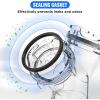Nilight 90 Degree RV Tote Tank Adapter, Clear RV Sewer Hose Elbow Fitting with 4 Swivel Bayonet Prongs Leak-Proof Double Odor-Tight Sealing Ring for RV Camping Portable Waste Tank Sewer Hoses, Blue(Y Shape RV Wye Sewer Hose Fittings)