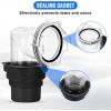 Nilight 90 Degree RV Tote Tank Adapter, Clear RV Sewer Hose Elbow Fitting with 4 Swivel Bayonet Prongs Leak-Proof Double Odor-Tight Sealing Ring for RV Camping Portable Waste Tank Sewer Hoses, Blue(90° RV Sewer Hose Fittings  Black)